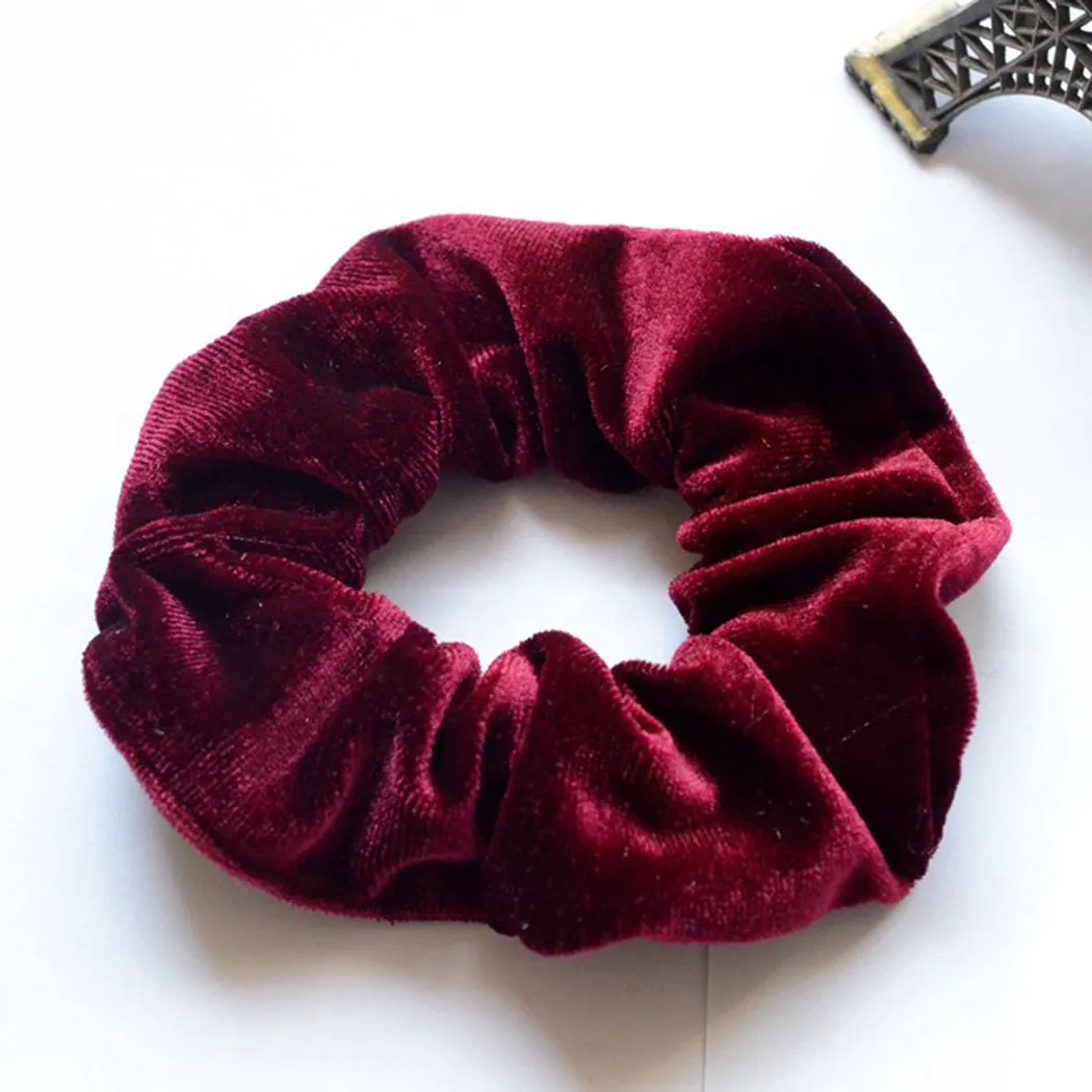 10 Pcs Hair Scrunchies Velvet Hairband Ponytail Holder Tie Bow for Women Tie Ropes Adult Elastic Girls Hair Ties Gum Accessories