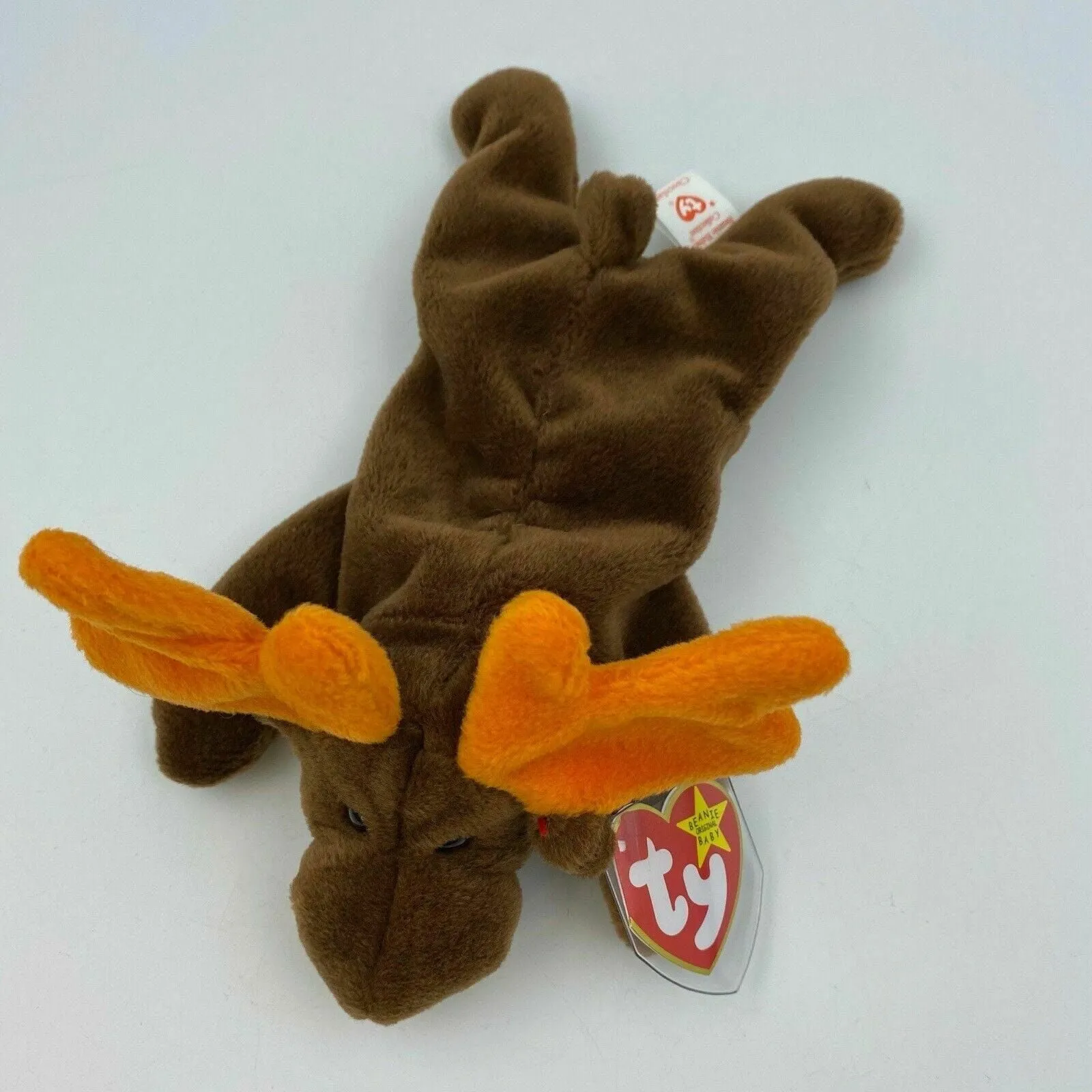 Charming Ty Original Beanie Babies Chocolate The Moose Plush Toy 1993 Excellent Cond. w/ Errors