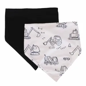 Doodle Dozers 2pc Bandana Bibs