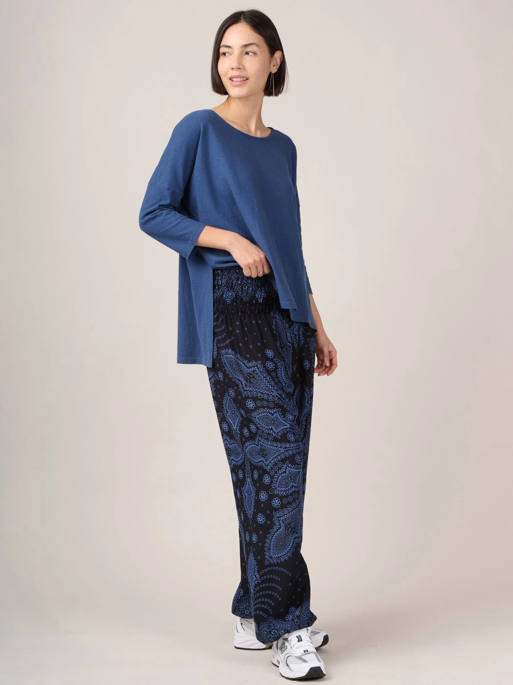 Feather Paisley Harem Pants - High Crotch