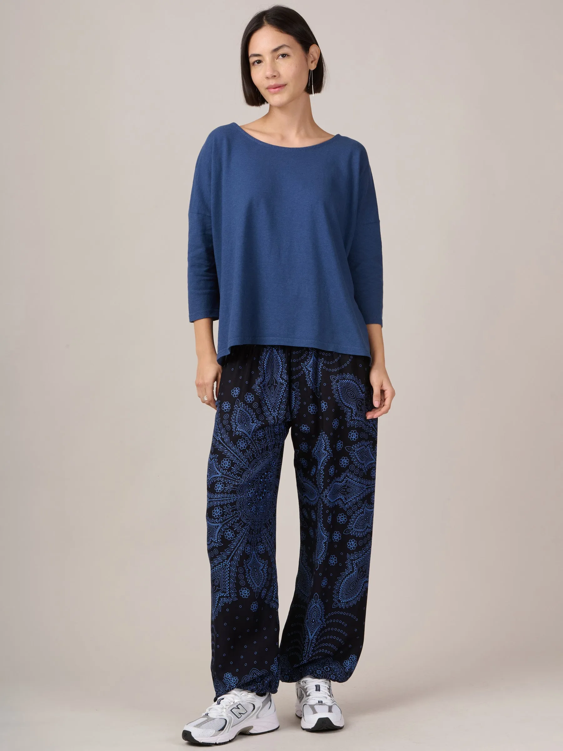 Feather Paisley Harem Pants - High Crotch