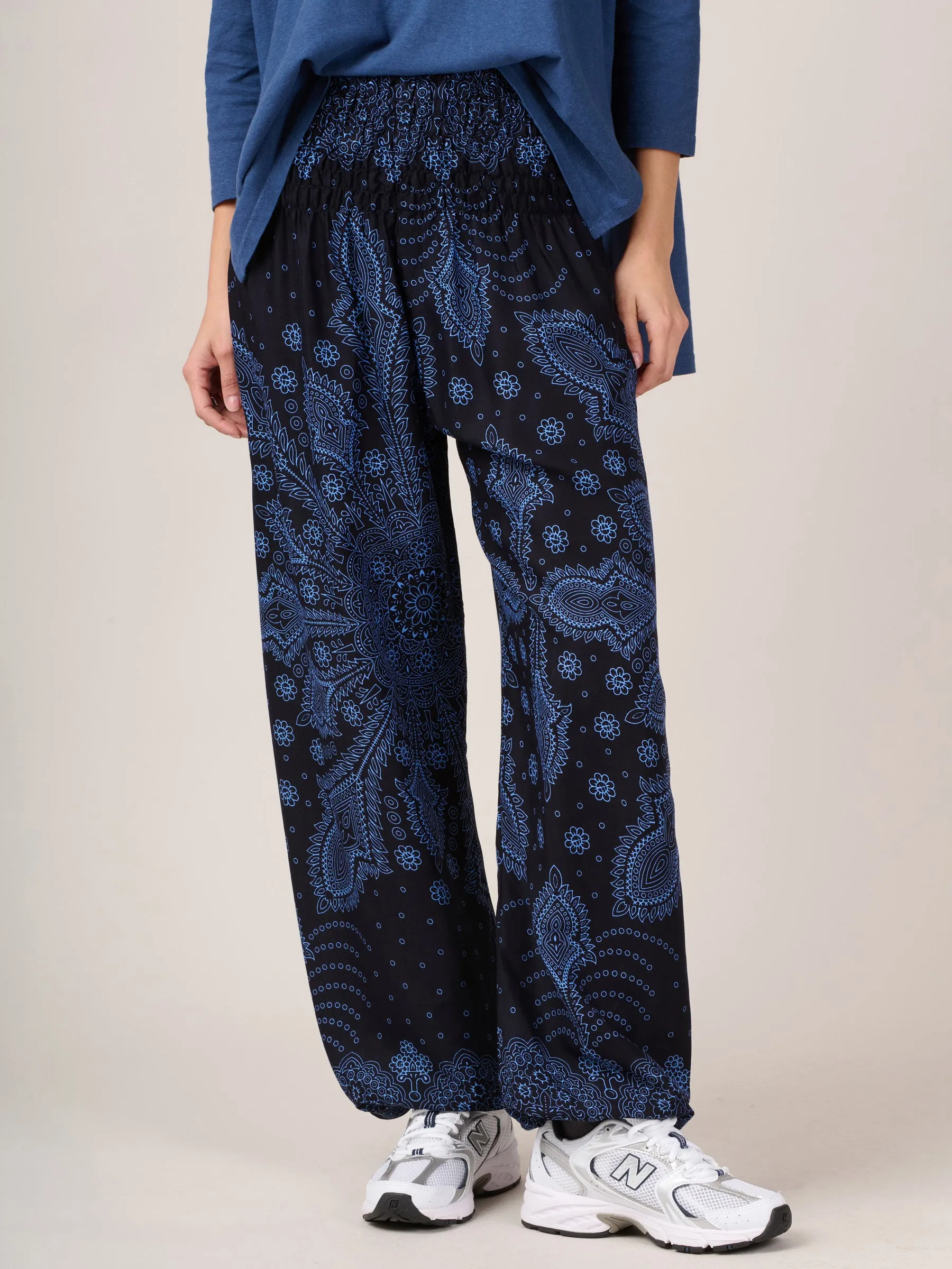 Feather Paisley Harem Pants - High Crotch