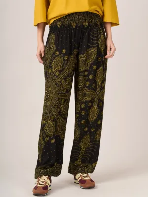 Feather Paisley Harem Pants - High Crotch