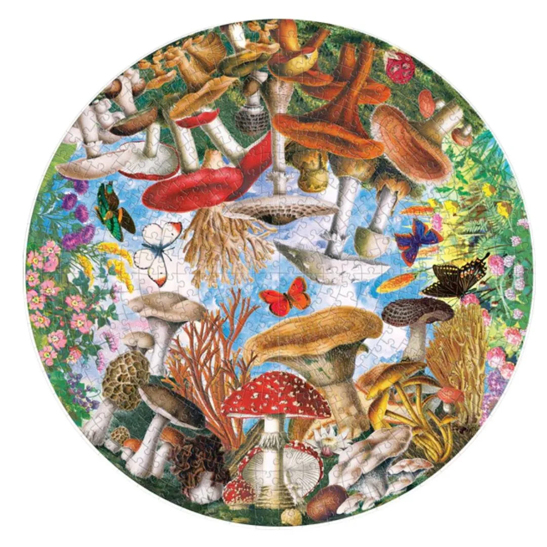 Mushroom  Butterflies 500 Piece Puzzle