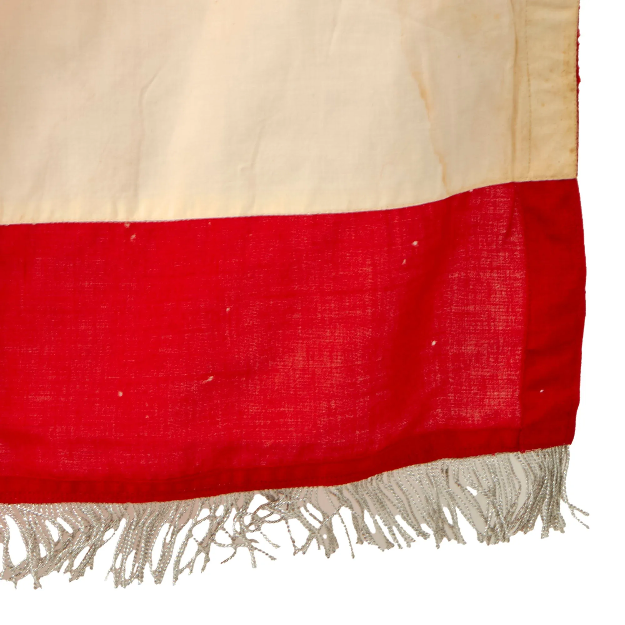 Original German WWII 282nd Engineer Combat Battalion USGI Captured & Signed NPEA Fringed Flag - 45" x 54"
