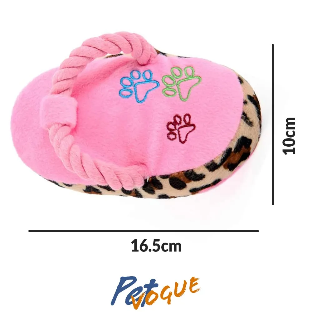 Pet Vogue Sandal Shaped Plush Toy for Dogs (Pink)