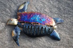 Recycled tin turtle small
