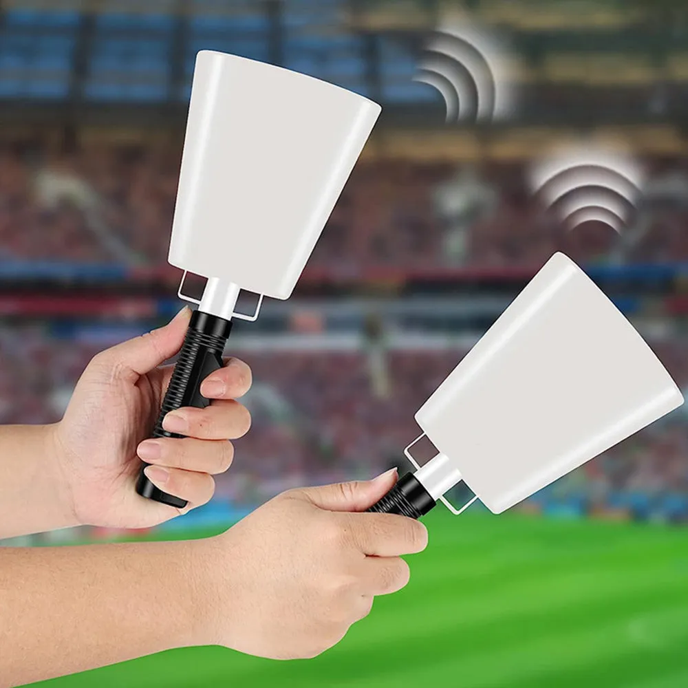 Steel Cowbell with Handle Cheering Bell Musical Instruments for Sports Events Games