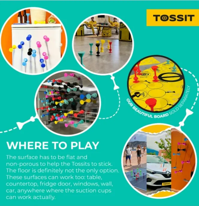 TOSSIT Game Suction Cup Darts Toss Game