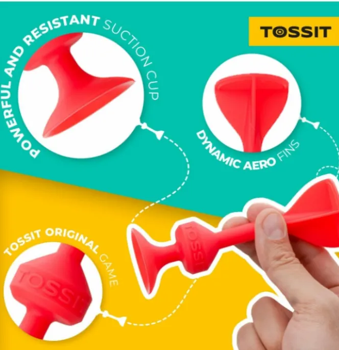 TOSSIT Game Suction Cup Darts Toss Game